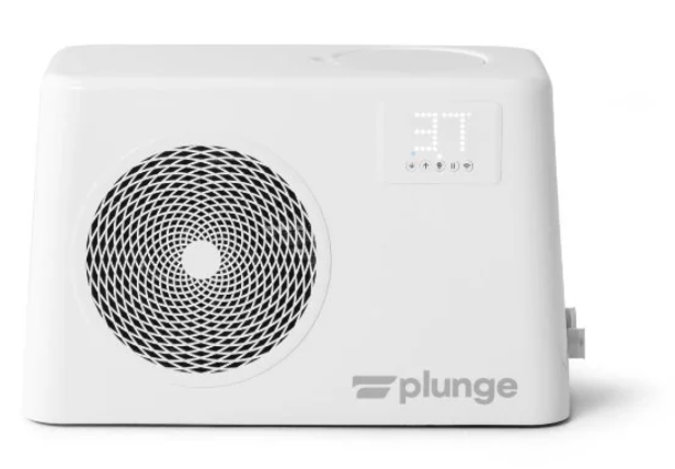Front view of the Evolve Pro 1 horsepower water chiller from Plunge, designed for ice baths and cold plunges with top performance in all weather conditions.